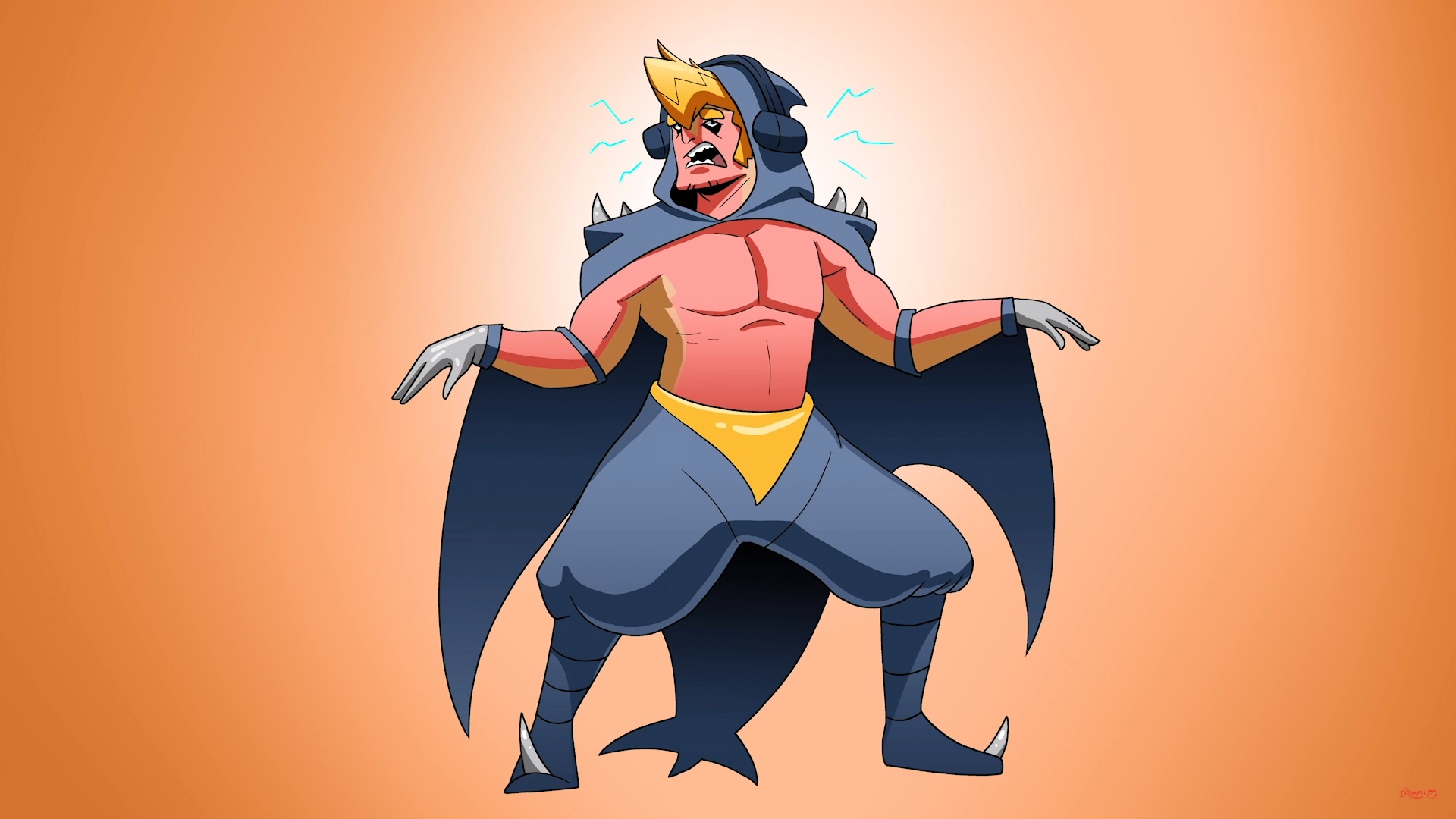 Cartoon Fictional Character Animated Cartoon Superhero - Garchomp A Human Drawfee - HD Wallpaper 