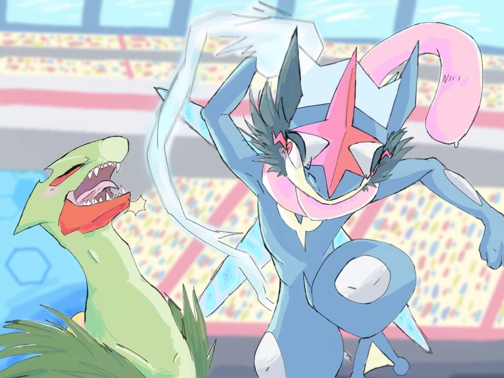User Uploaded Image - Mega Sceptile Vs Mega Greninja - HD Wallpaper 