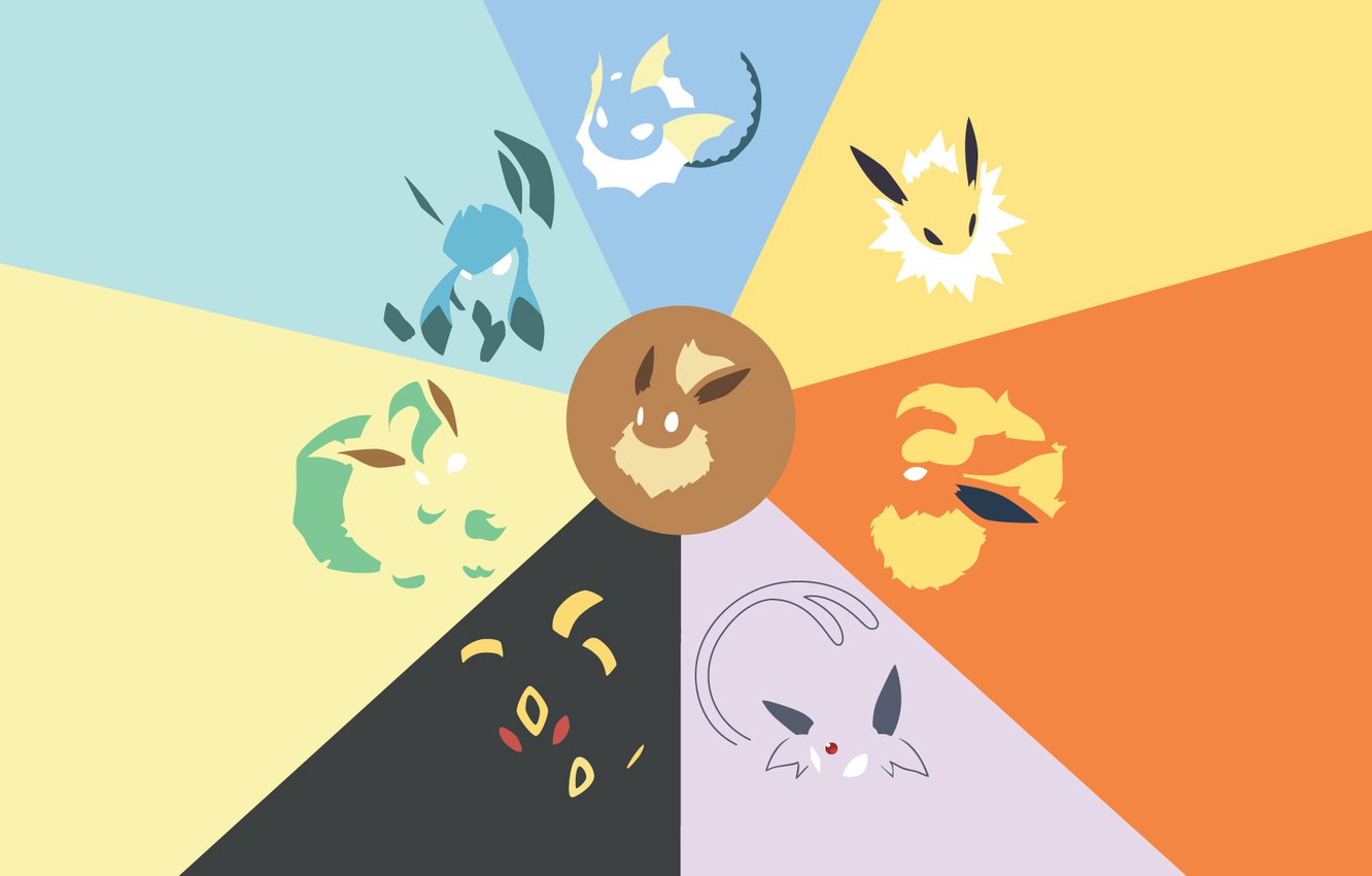 Photo Wallpaper Minimalism, Pokemon, Lifeon, Espeon, - Eeveelutions Screensavers - HD Wallpaper 