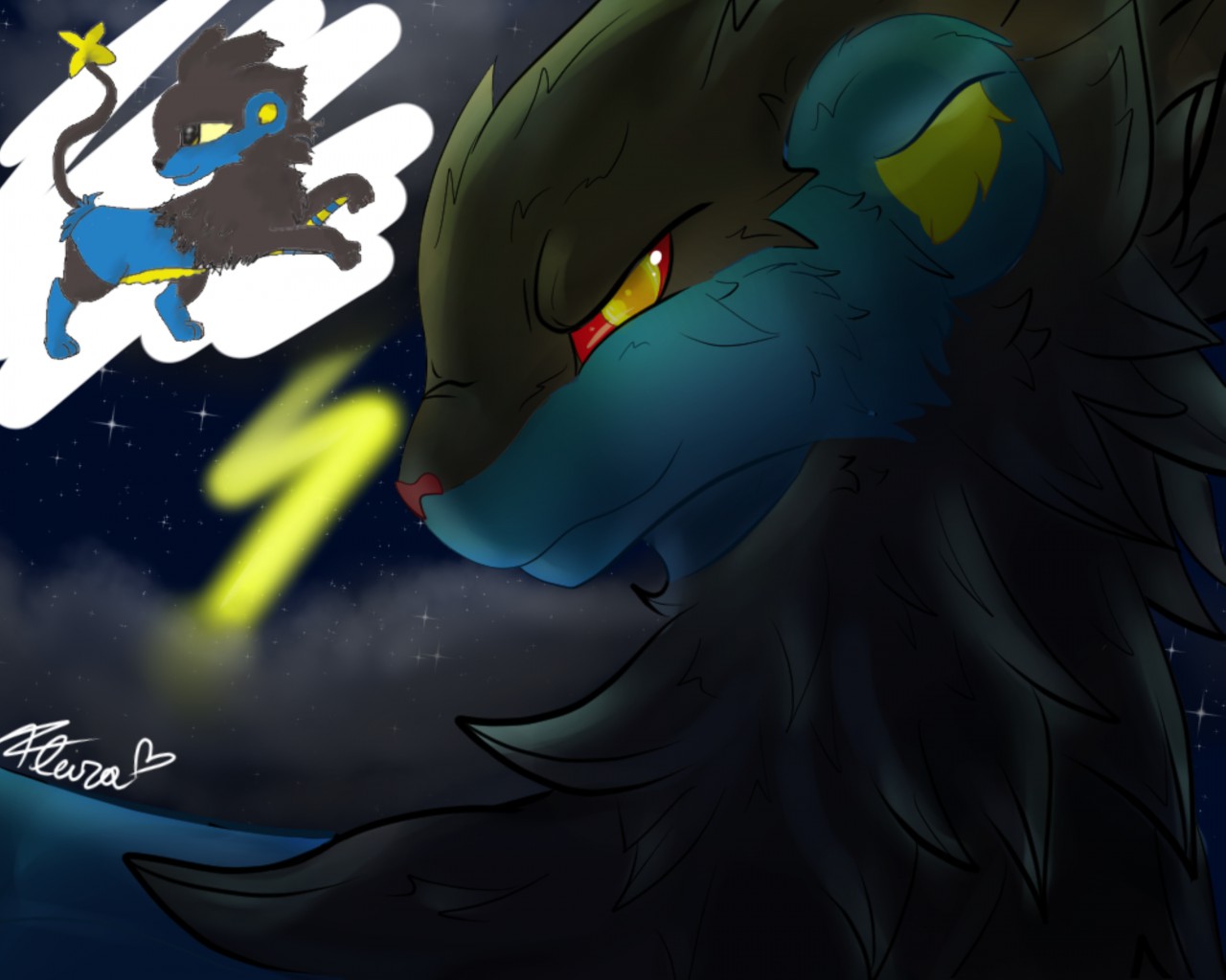 Luxray - Luxray Furry - HD Wallpaper 