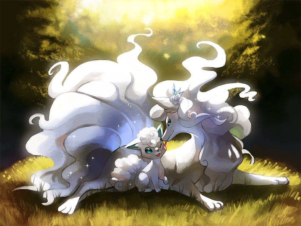 Pokemon Alolan Ninetales Art - HD Wallpaper 