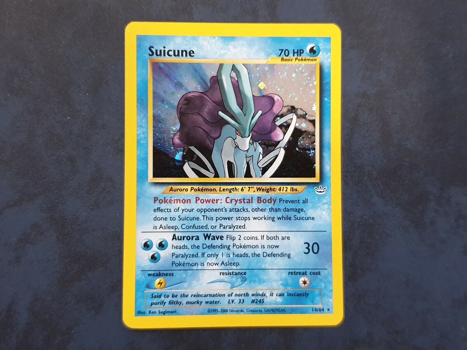 Suicune 14 64 Holo - HD Wallpaper 