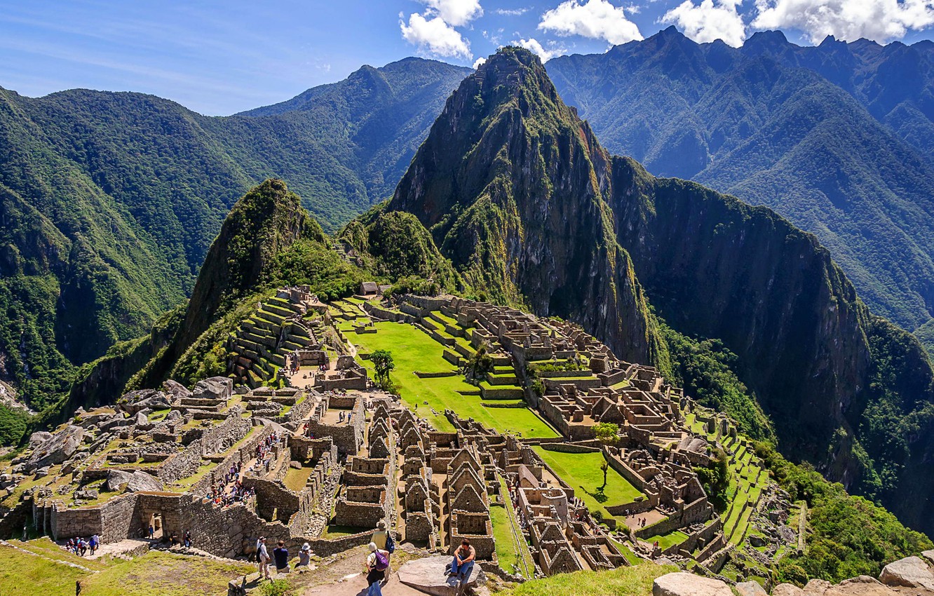 Photo Wallpaper The Sky, Mountains, The City, Peru, - Machu Picchu - HD Wallpaper 