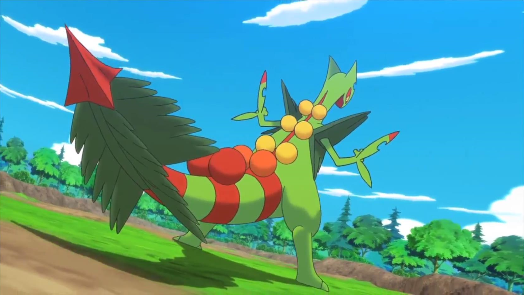 Pokemon Mega Sceptile Anime - HD Wallpaper 