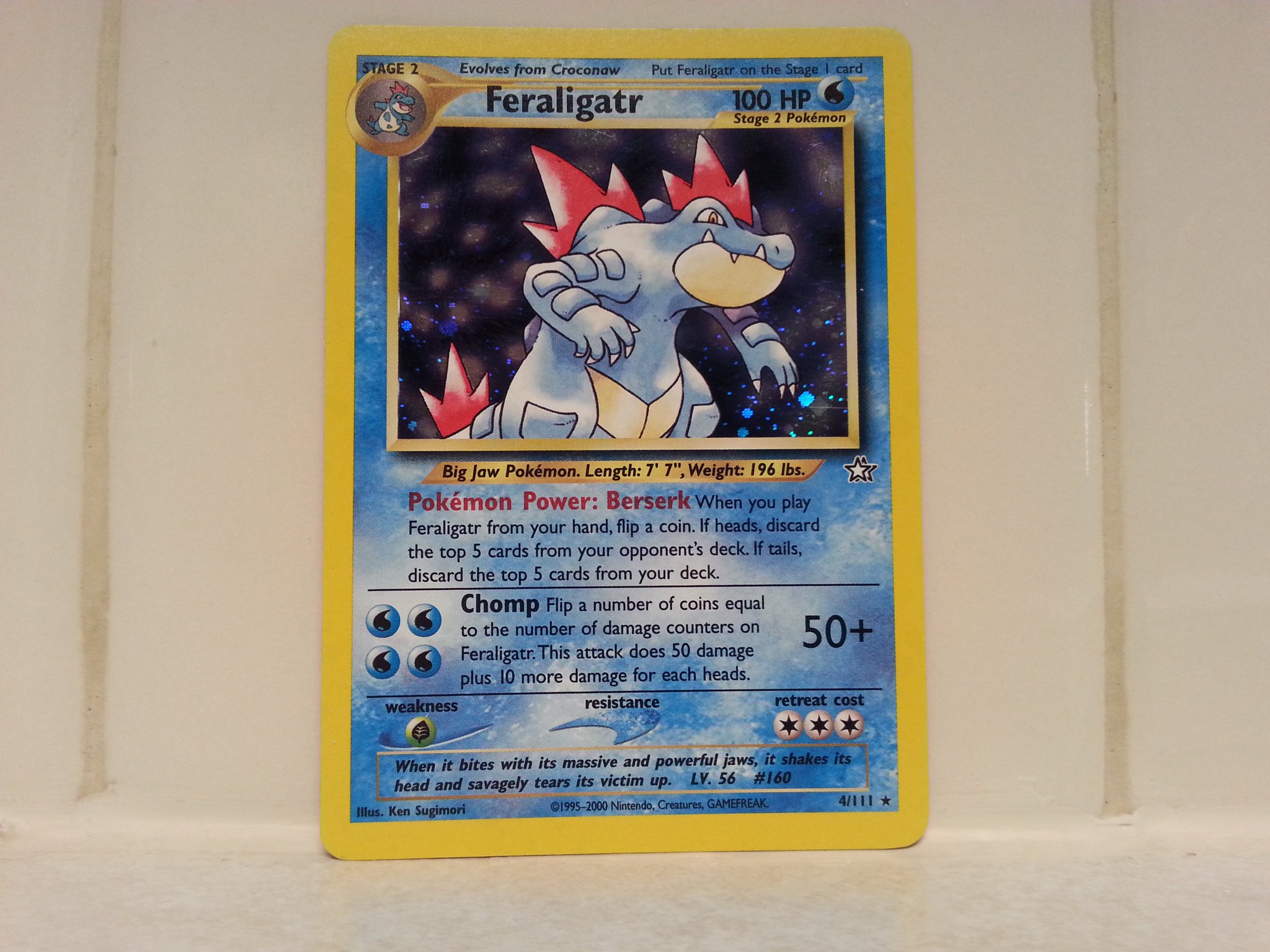 Croconaw Pokemon Card Neo Genesis - HD Wallpaper 