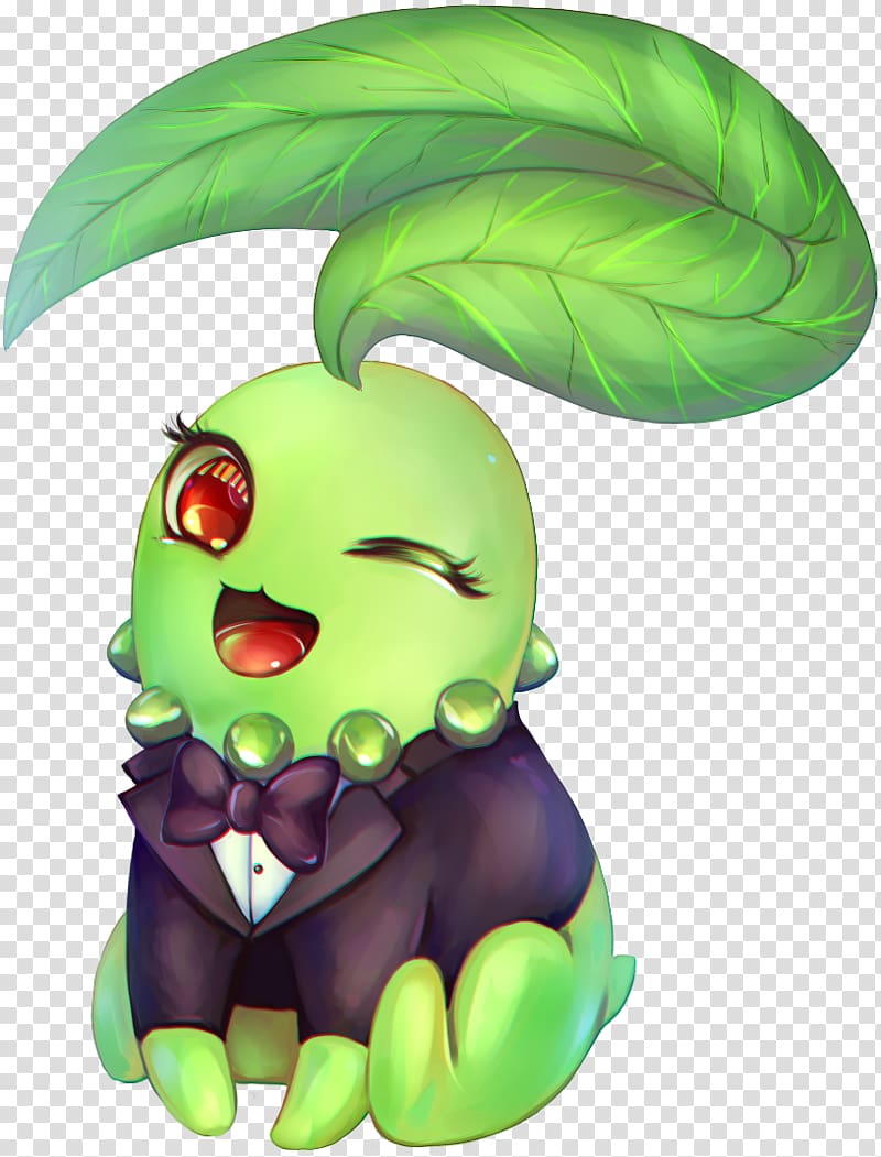 Pokémon Chikorita Fan Art Drawing, Chikorita Transparent - Alien From Monster Vs Aliens - HD Wallpaper 