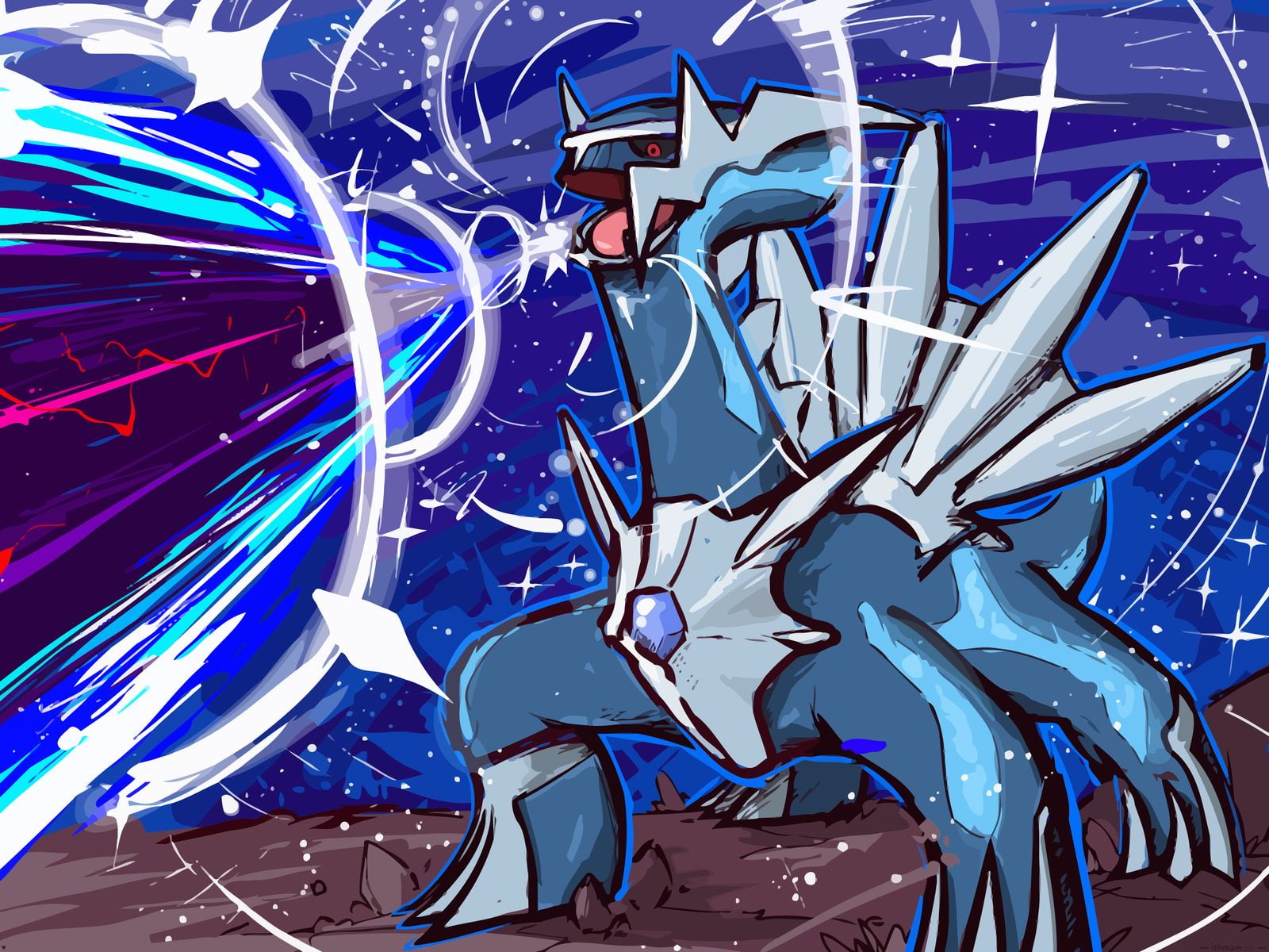 Dialga Using Roar Of Time - HD Wallpaper 