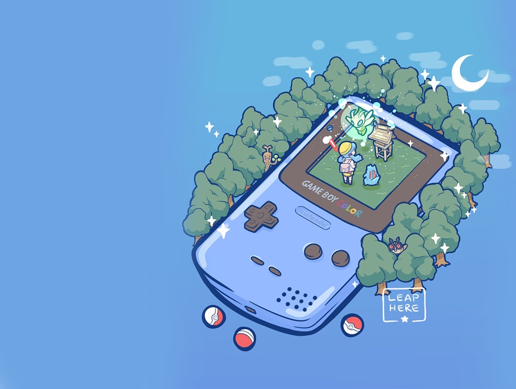 This Has Been My Wallpaper Ever Since I Found It Gameboy Pokemon Art 1024x772 Wallpaper Teahub Io