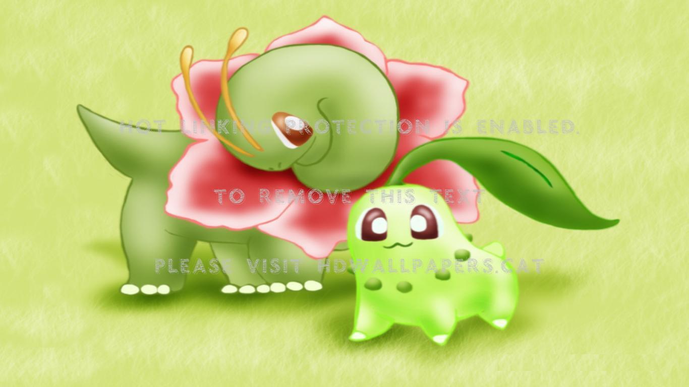 Pokemon Meganium Grass Chikorita Anime - Meganium Pokemon - HD Wallpaper 