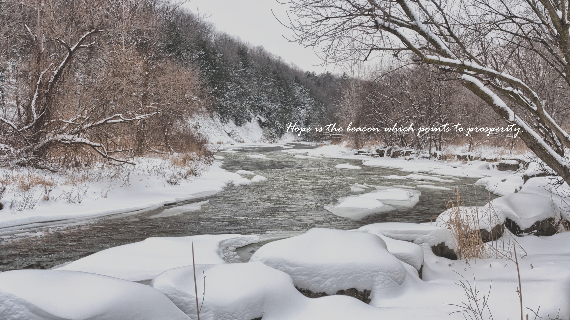 Creek Winter - HD Wallpaper 