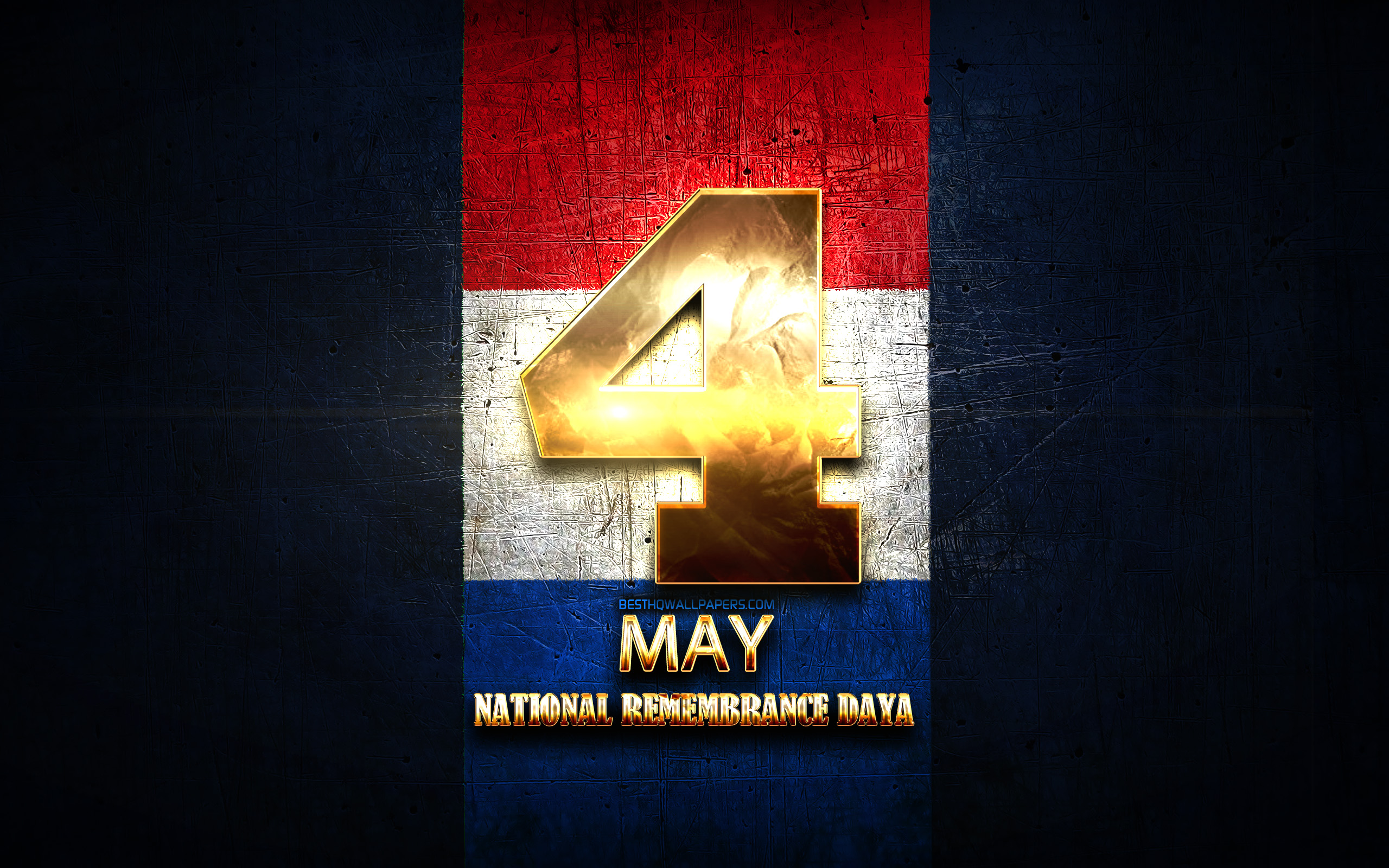 National Remembrance Day, May 4, Golden Signs, Dutch - Graphic Design - HD Wallpaper 