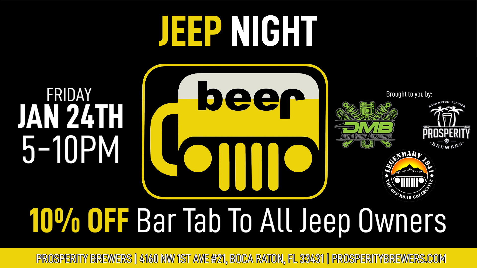 Jeep Night At Prosperity Brewers - Prosperity Brewers - HD Wallpaper 