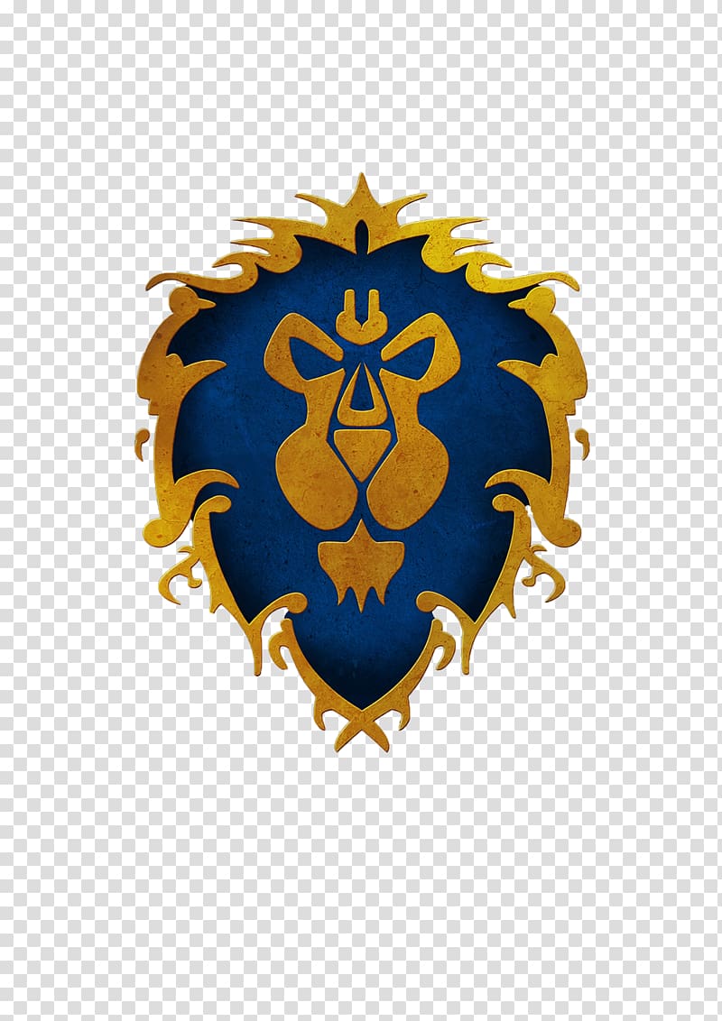 Blue And Brown Lion Head Logo, World Of Warcraft - HD Wallpaper 
