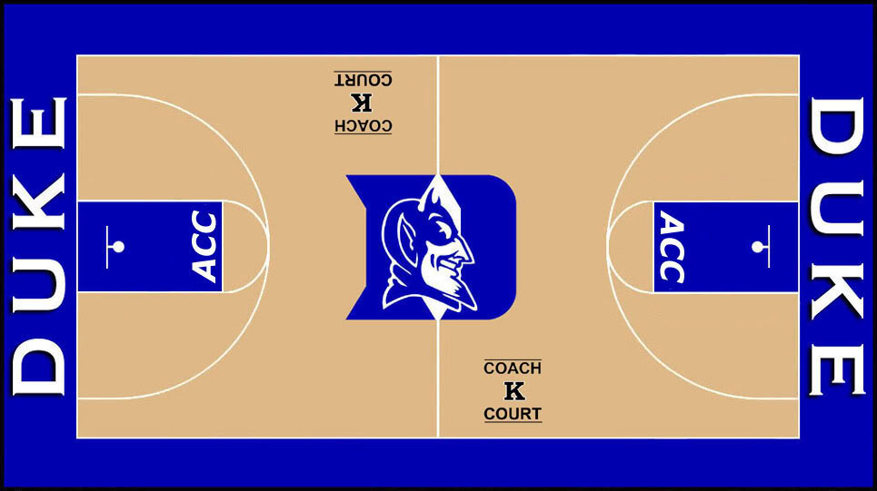 Duke Basketball Court Desktop Wallpaper - Duke Blue Devils - HD Wallpaper 