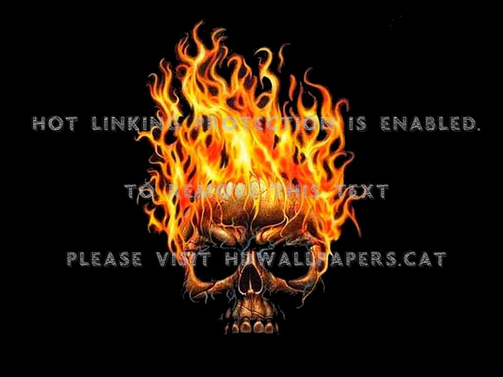 Burning Skull Tattoo Black Fire Dark 3d And - Scary Pop Up - 1024x768  Wallpaper 