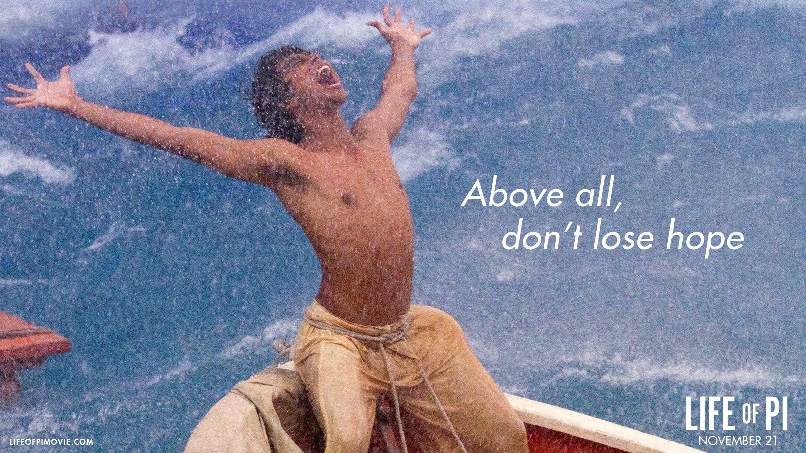 Awesome Life Of Pi Free Wallpaper Id - All Dont Lose Hope Life Of Pi - HD Wallpaper 