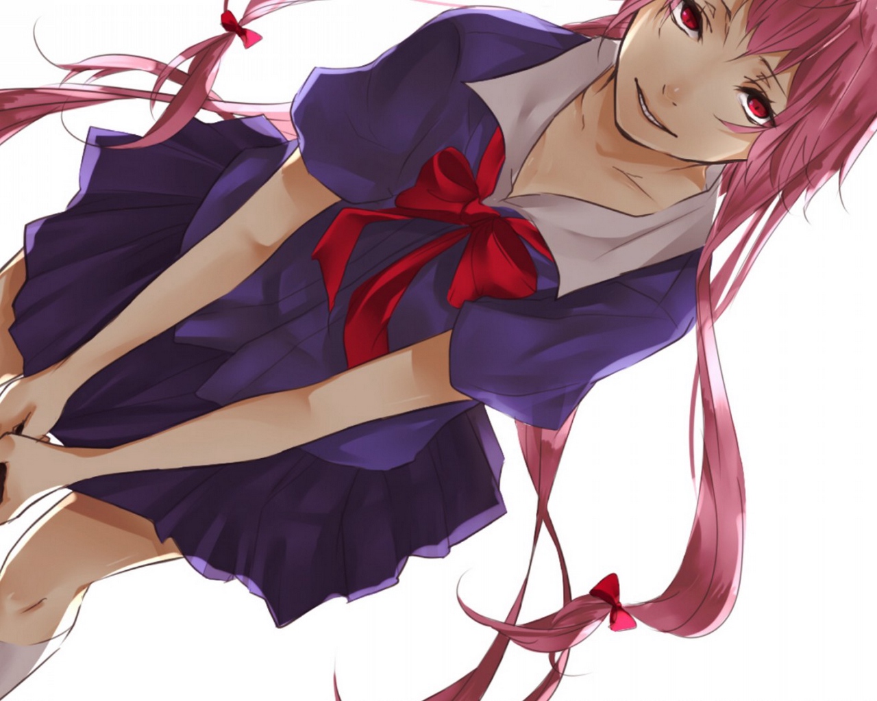 Wallpaper Mirai Nikki, Gasai Yuno, Girl, Art, Knife, - Yuno Gasai - HD Wallpaper 