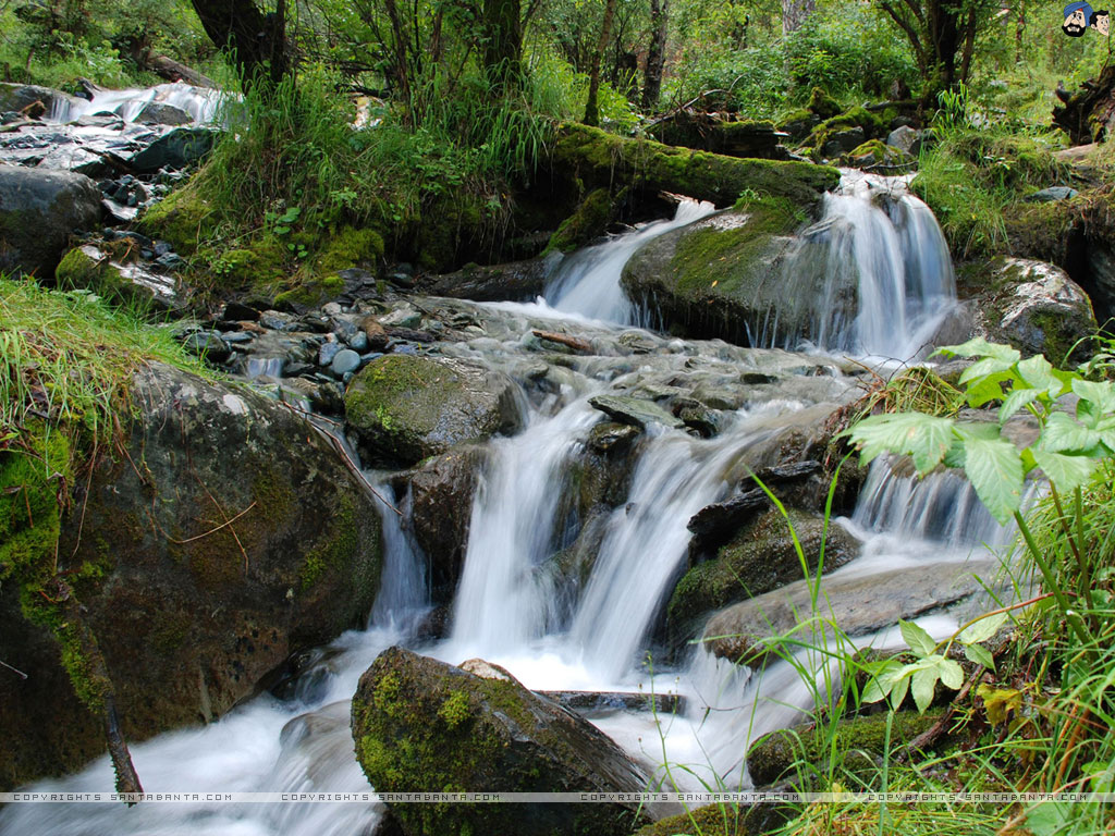 Santabanta Com Waterfalls - HD Wallpaper 