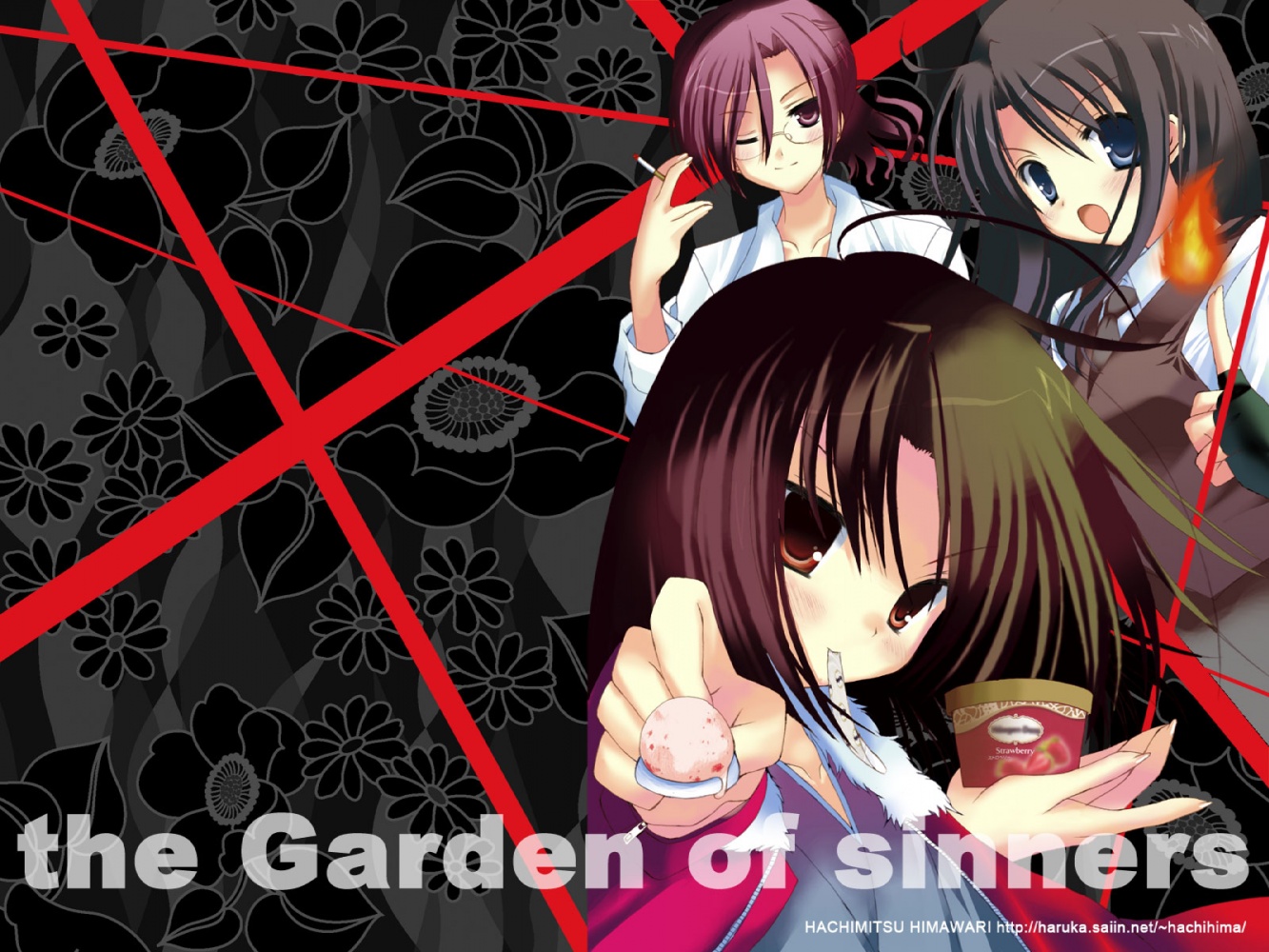 Aozaki Touko Kara No Kyoukai Kokutou Azaka Kozakura - The Garden Of Sinners: Future Gospel - HD Wallpaper 