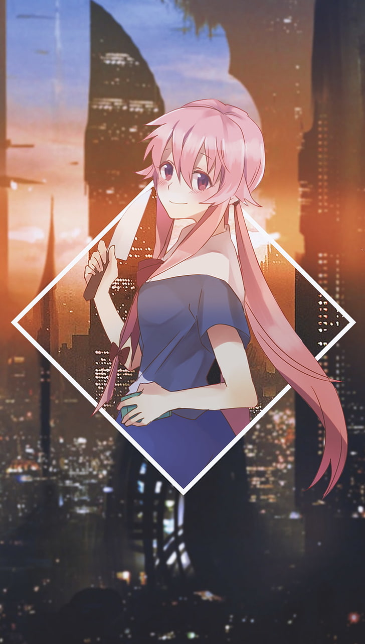 Anime, Anime Girls, Picture In Picture, Mirai Nikki, - HD Wallpaper 