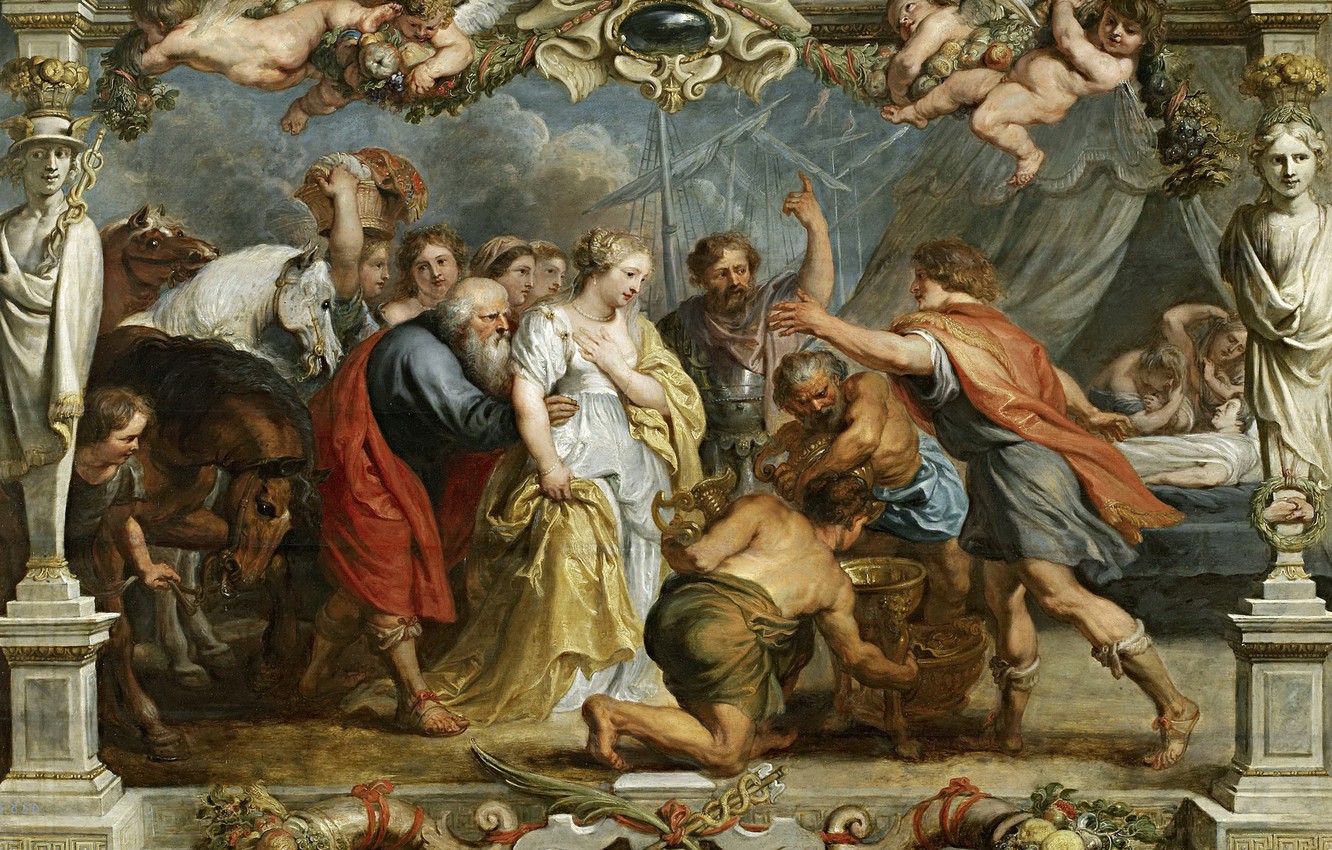 Photo Wallpaper Picture, Peter Paul Rubens, Mythology, - Peter Paul Rubens Briseis Restored To Achilles - HD Wallpaper 