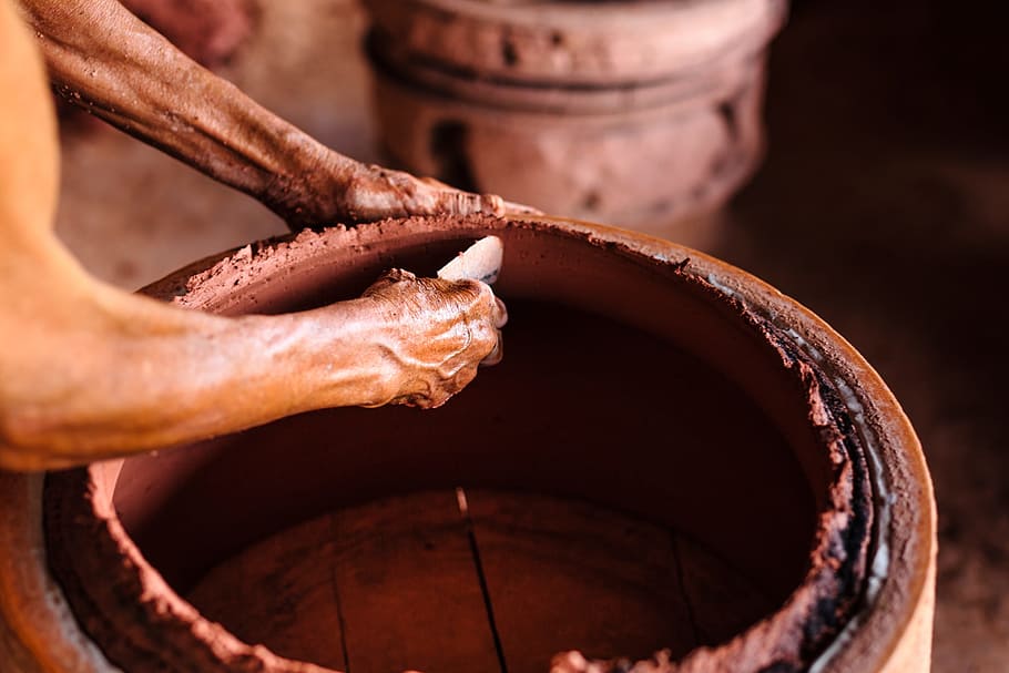 Person Making Clay Pot, Pottery, Craft, Workers, Art, - HD Wallpaper 