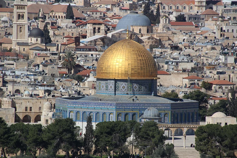 Jerusalem, Israel, Holy Land, Jews, Mosque, Golden - HD Wallpaper 