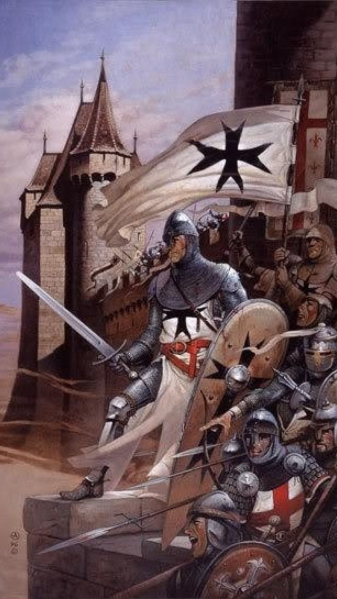 Medieval Knight Wallpaper Iphone - HD Wallpaper 
