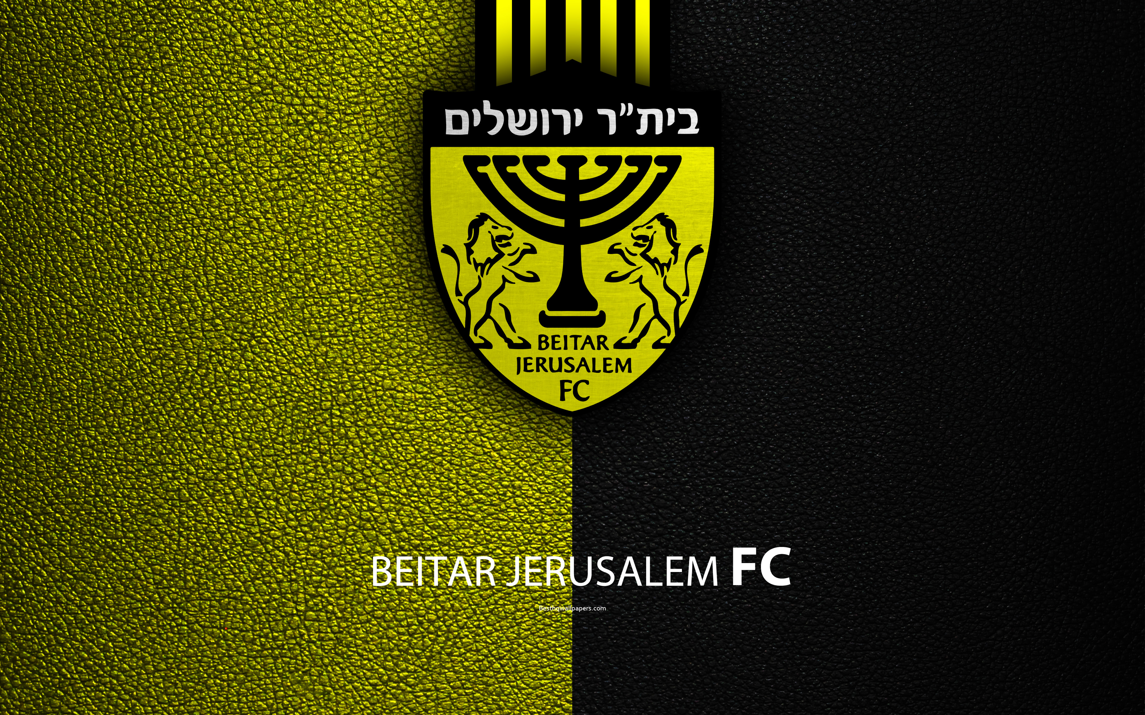 Beitar Jerusalem Fc, 4k, Football, Logo, Emblem, Leather - Beitar Jerusalem - HD Wallpaper 