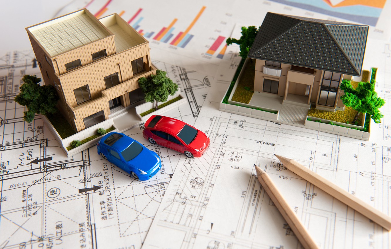 Photo Wallpaper Machine, Home, Plan, Pencils, Architecture, - Обои Инженерия - HD Wallpaper 