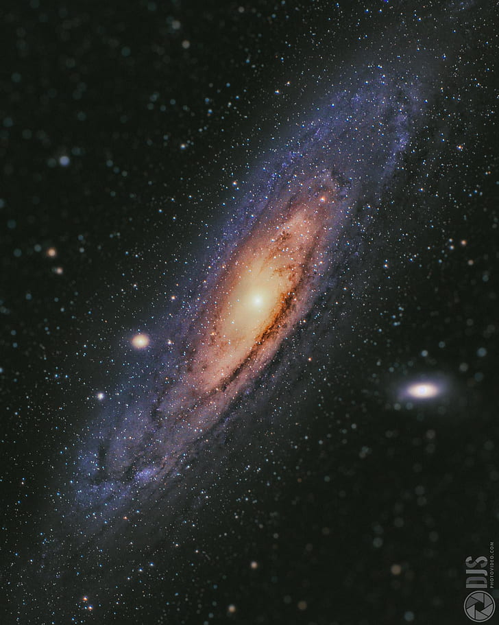 Astronomy, Andromeda, Galaxy, Stars, Tilt Shift, Amateur - HD Wallpaper 