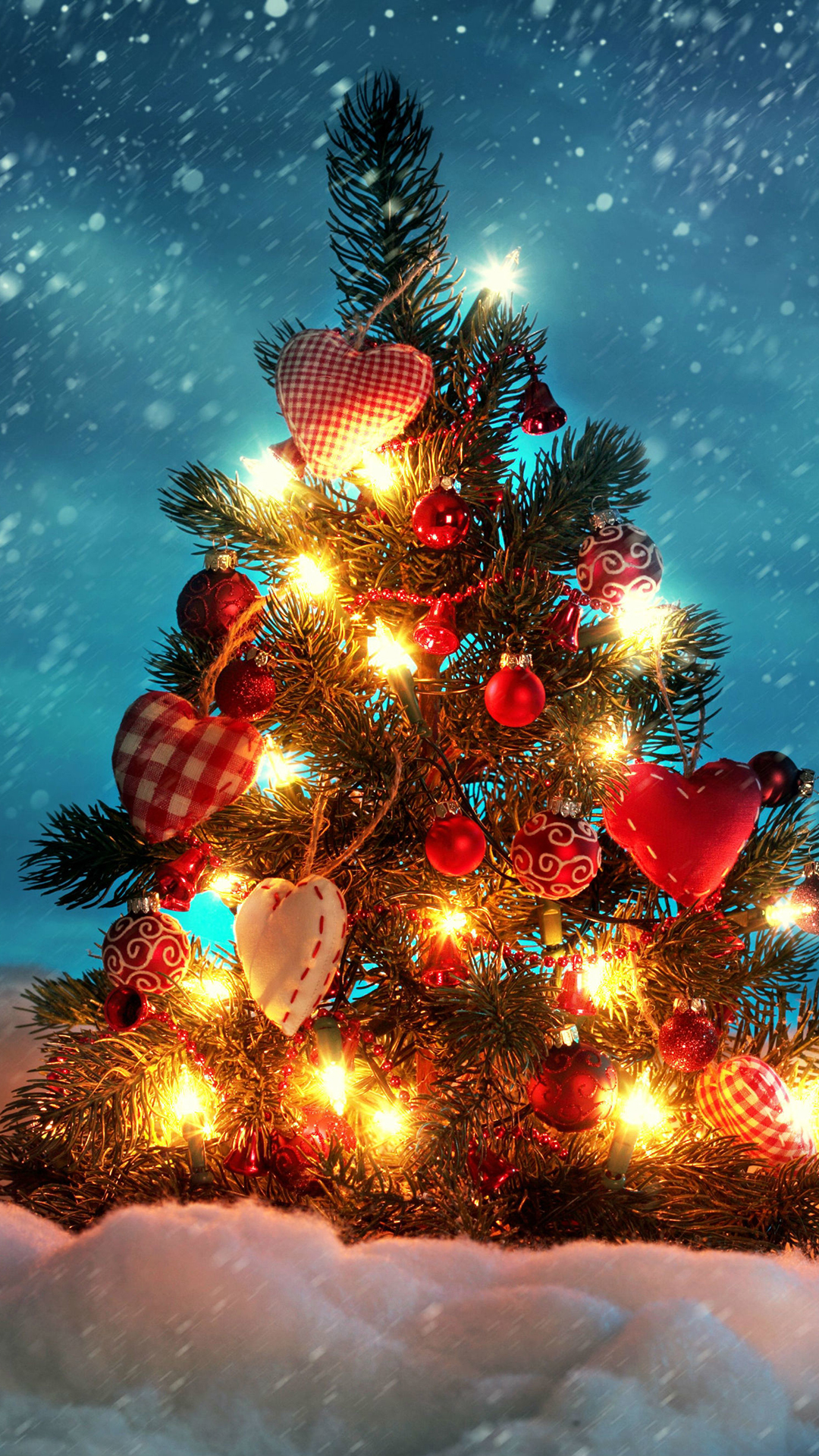 Christmas Tree With Lights Wallpaper - Christmas Tree - HD Wallpaper 