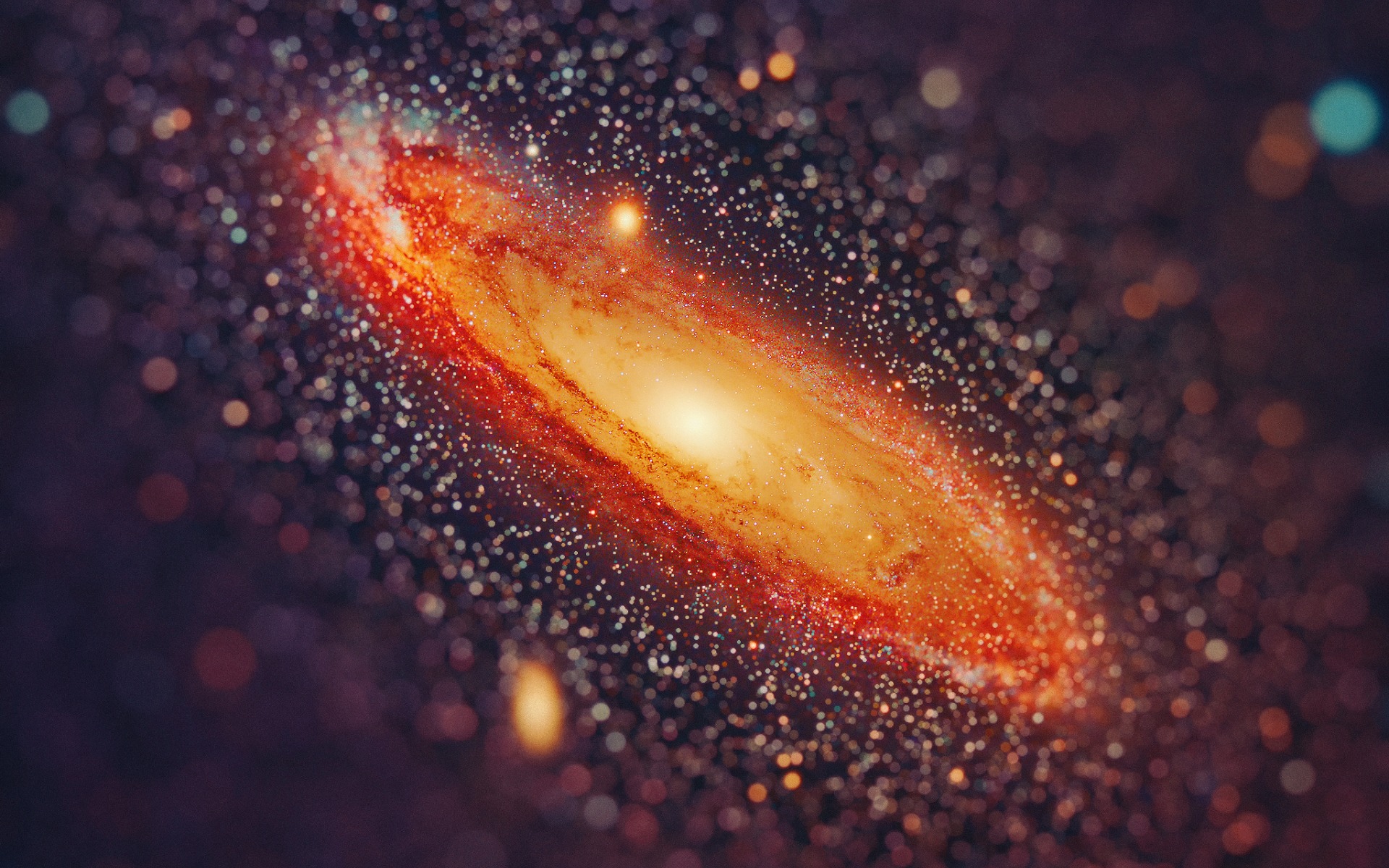 Andromeda Galaxy Bokeh - Andromeda Galaxy - HD Wallpaper 