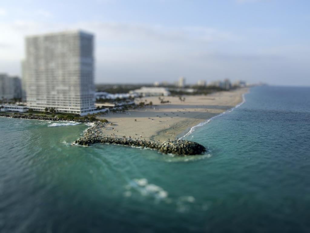 High Resolution Tilt Shift Hd Wallpaper Id - Long Beach - HD Wallpaper 