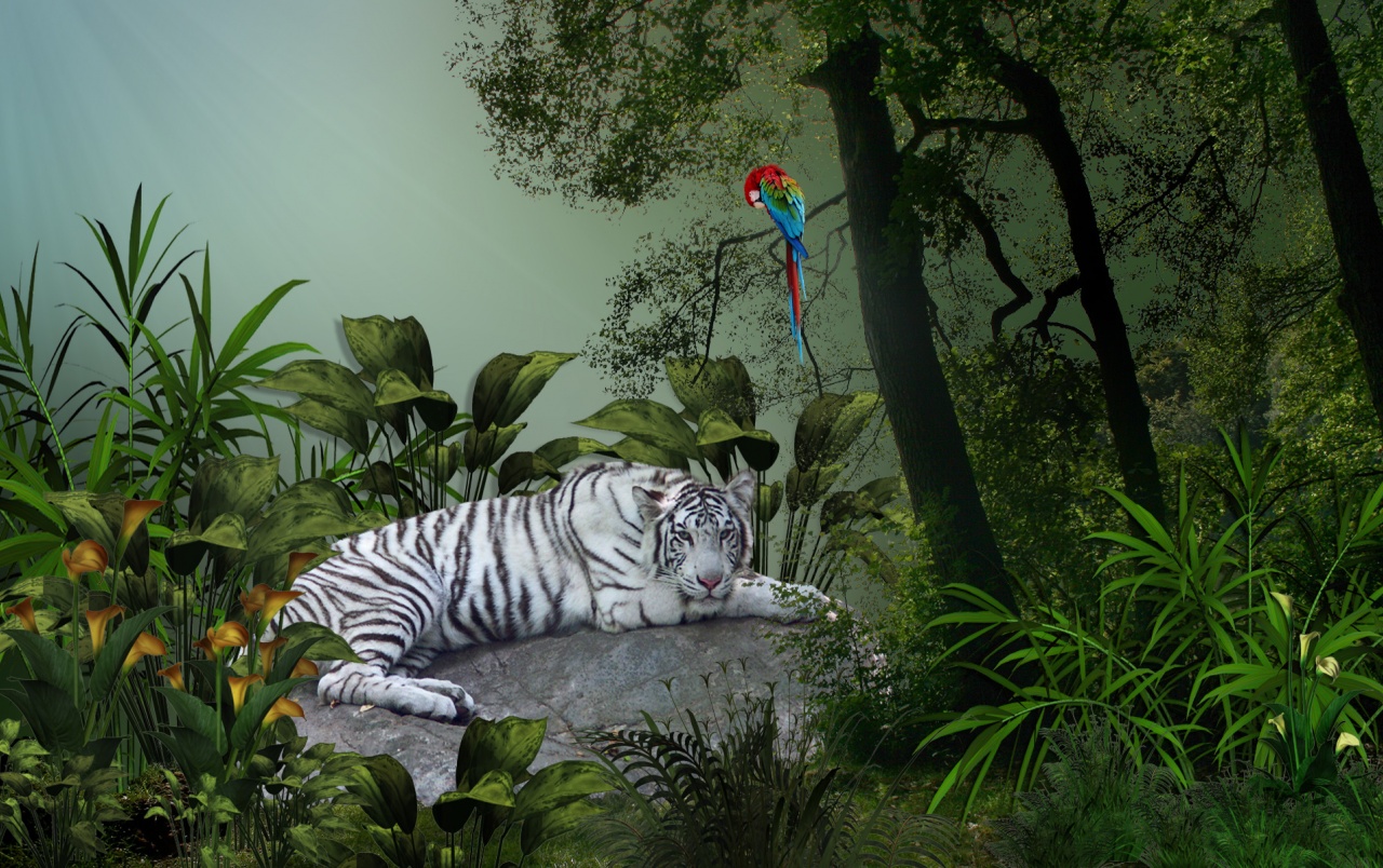 Tiger Woods Wallpapers - Fantasy Parrot Hd - HD Wallpaper 
