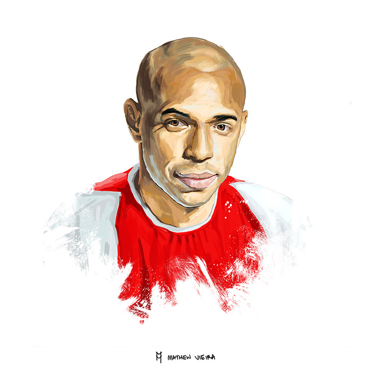 Thierry Henry Drawing - HD Wallpaper 