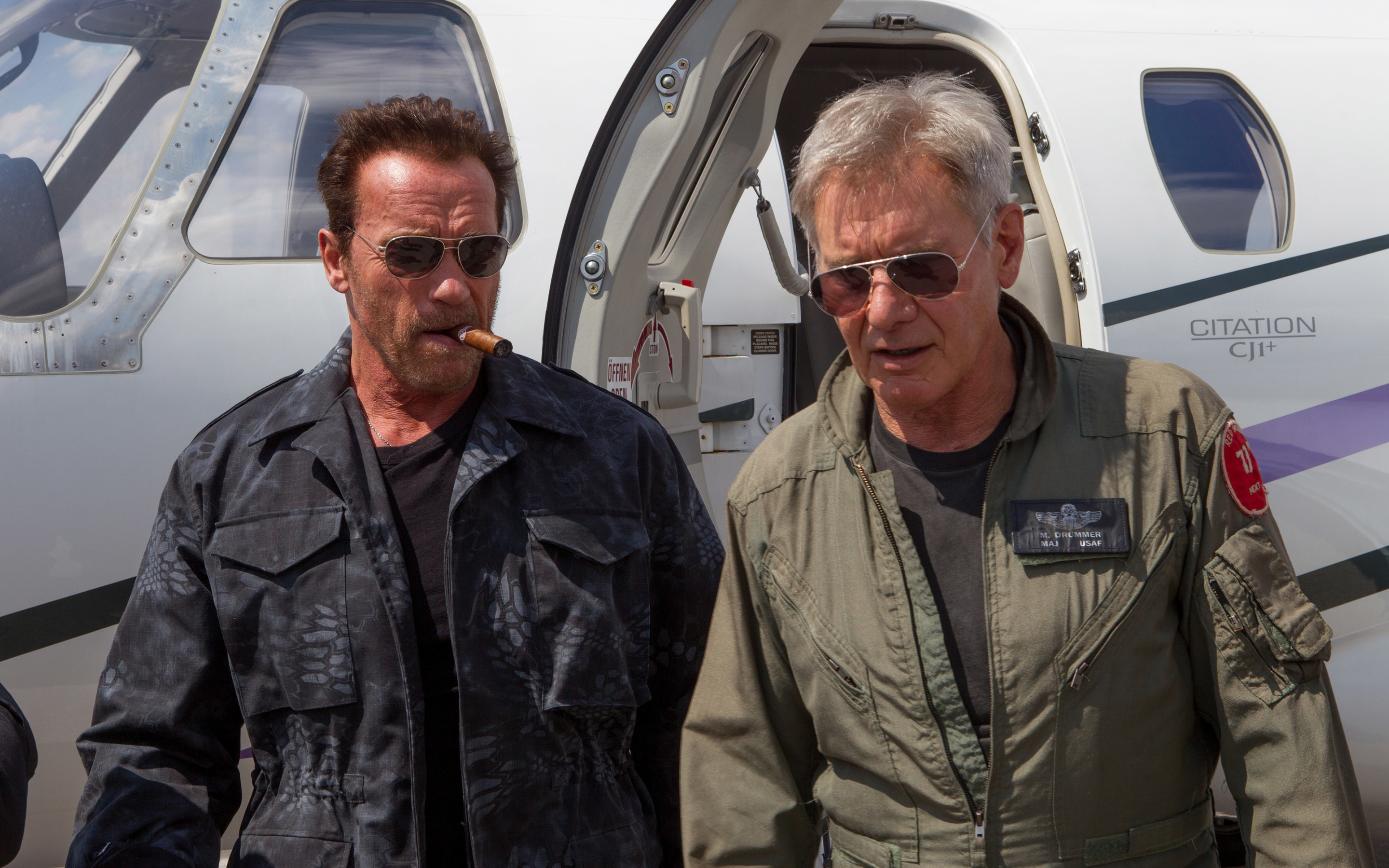 Harrison Ford And Arnold Schwarzenegger In The Expendables - Expendables 3 Ford Schwarzenegger - HD Wallpaper 