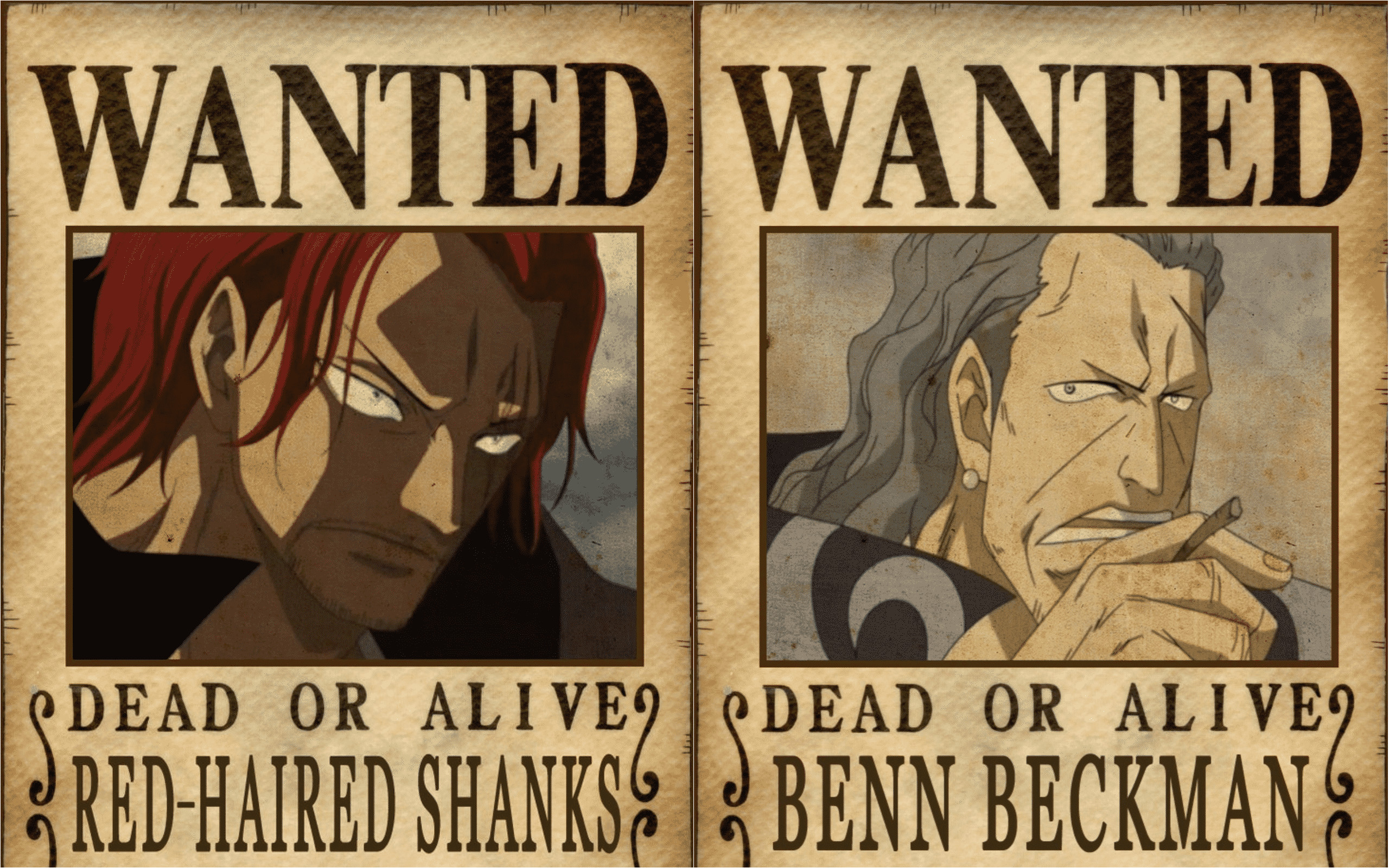 2560x1600, One Piece Shanks Crew Wallpapers Full Hd - One Piece Wanted Poster Shanks - HD Wallpaper 