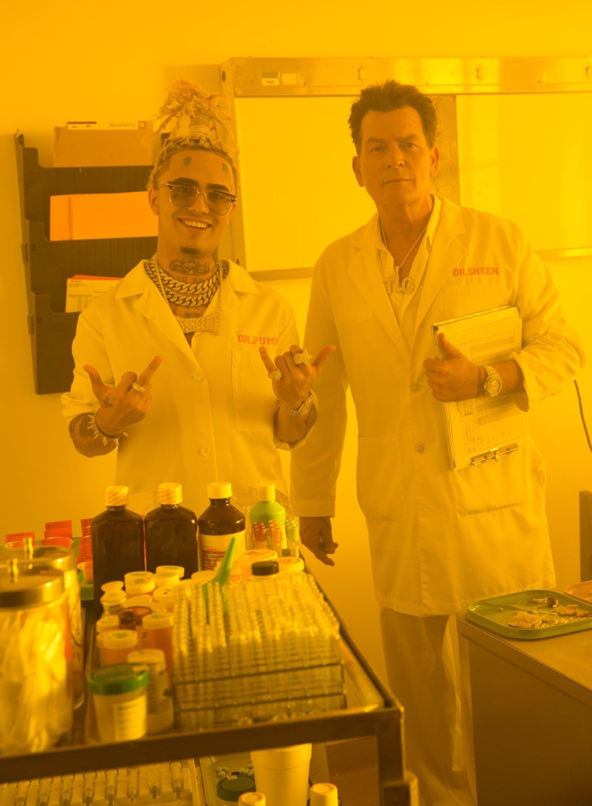 Charlie Sheen And Lil Pump - HD Wallpaper 