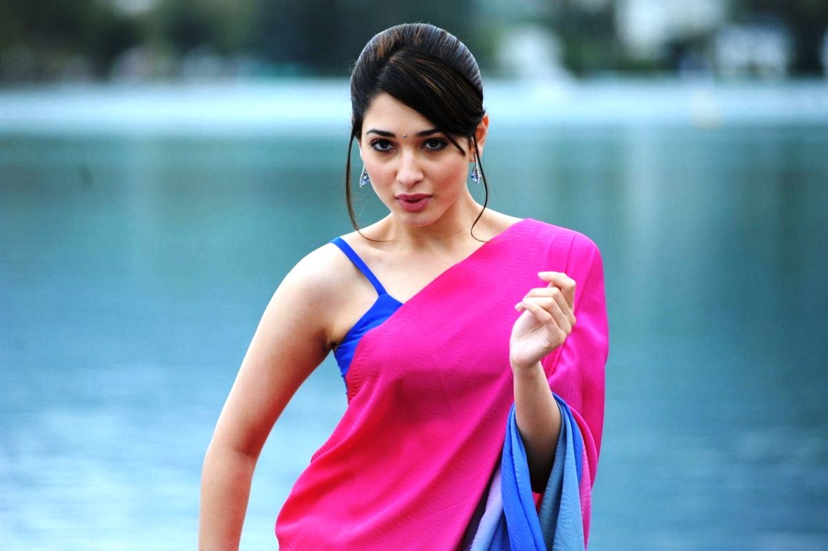 Tamanna Bhatia Half Saree Hot Wallpapers - Tamanna Bhatia Hd Saree - HD Wallpaper 