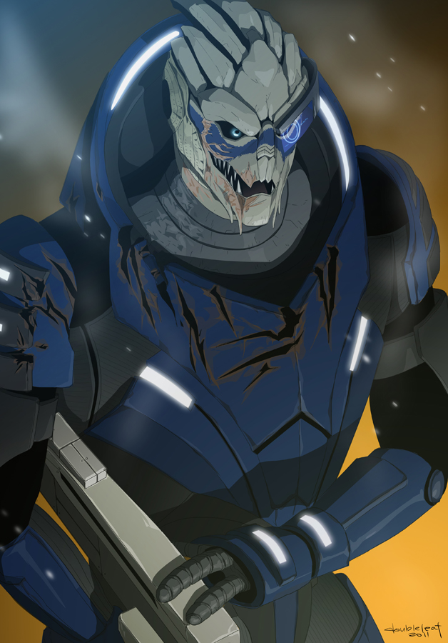 Anime, Doubleleaf, Mass Effect, Garrus Vakarian, Mobile - Garrus Vakarian - HD Wallpaper 