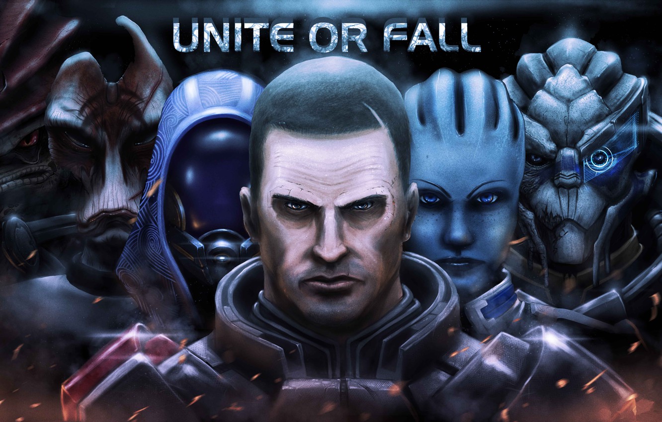 Photo Wallpaper Mass Effect, Fan Art, Legion, Shepard, - Beautiful Mass Effect Art - HD Wallpaper 