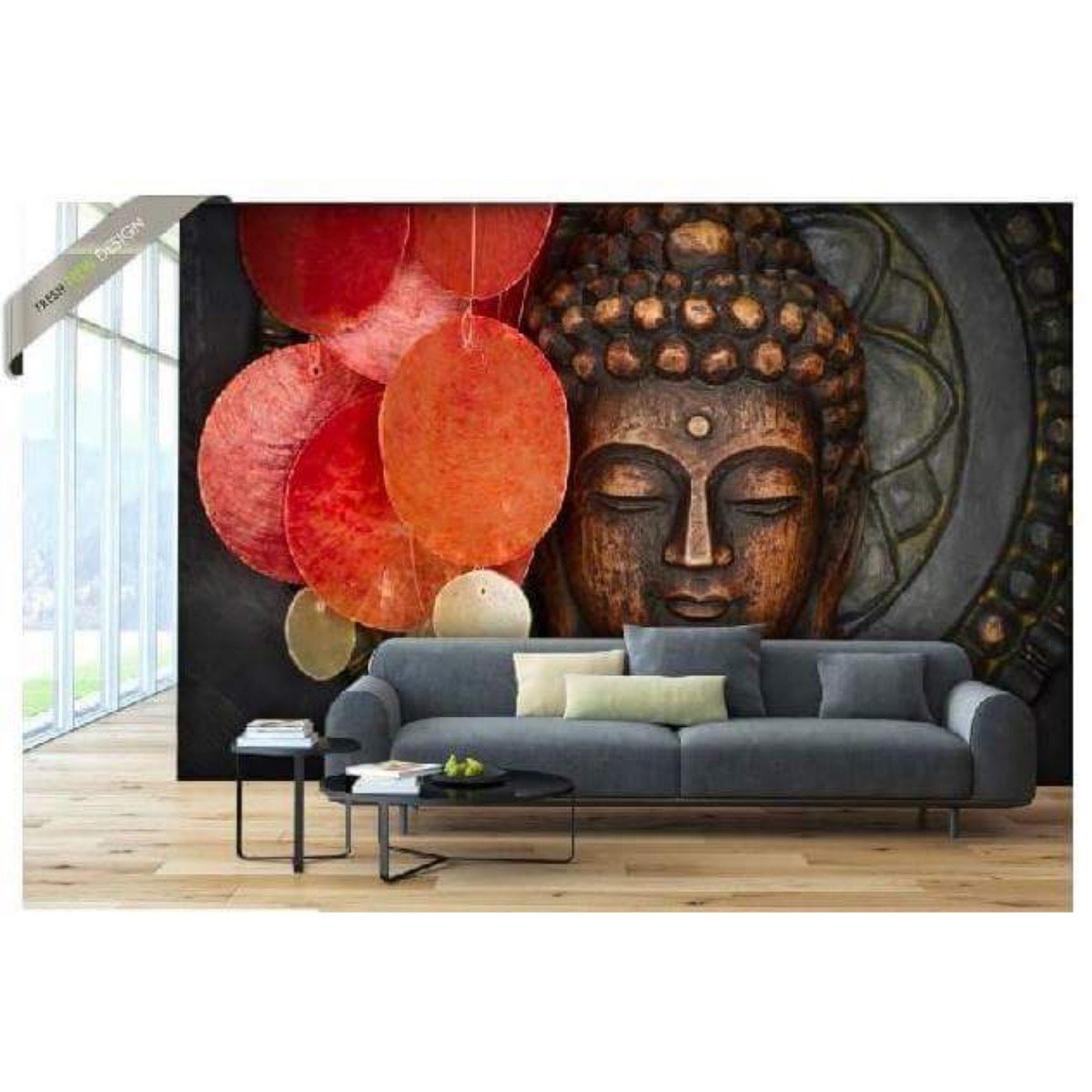 Big Buddha Painting For Wall - HD Wallpaper 