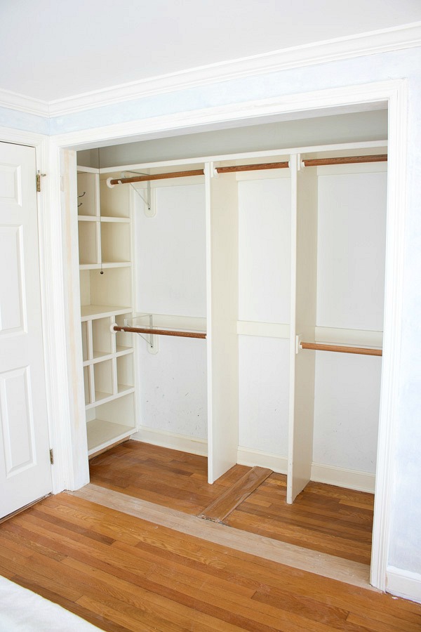 Closet After Removing Doors And Central Divider - Closet Door Ideas - HD Wallpaper 