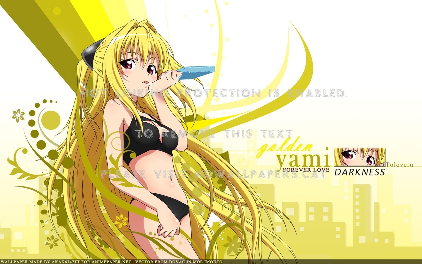 Golden Darkness Yellow To Love-ru Cute - Love Ru Golden Darkness - HD Wallpaper 