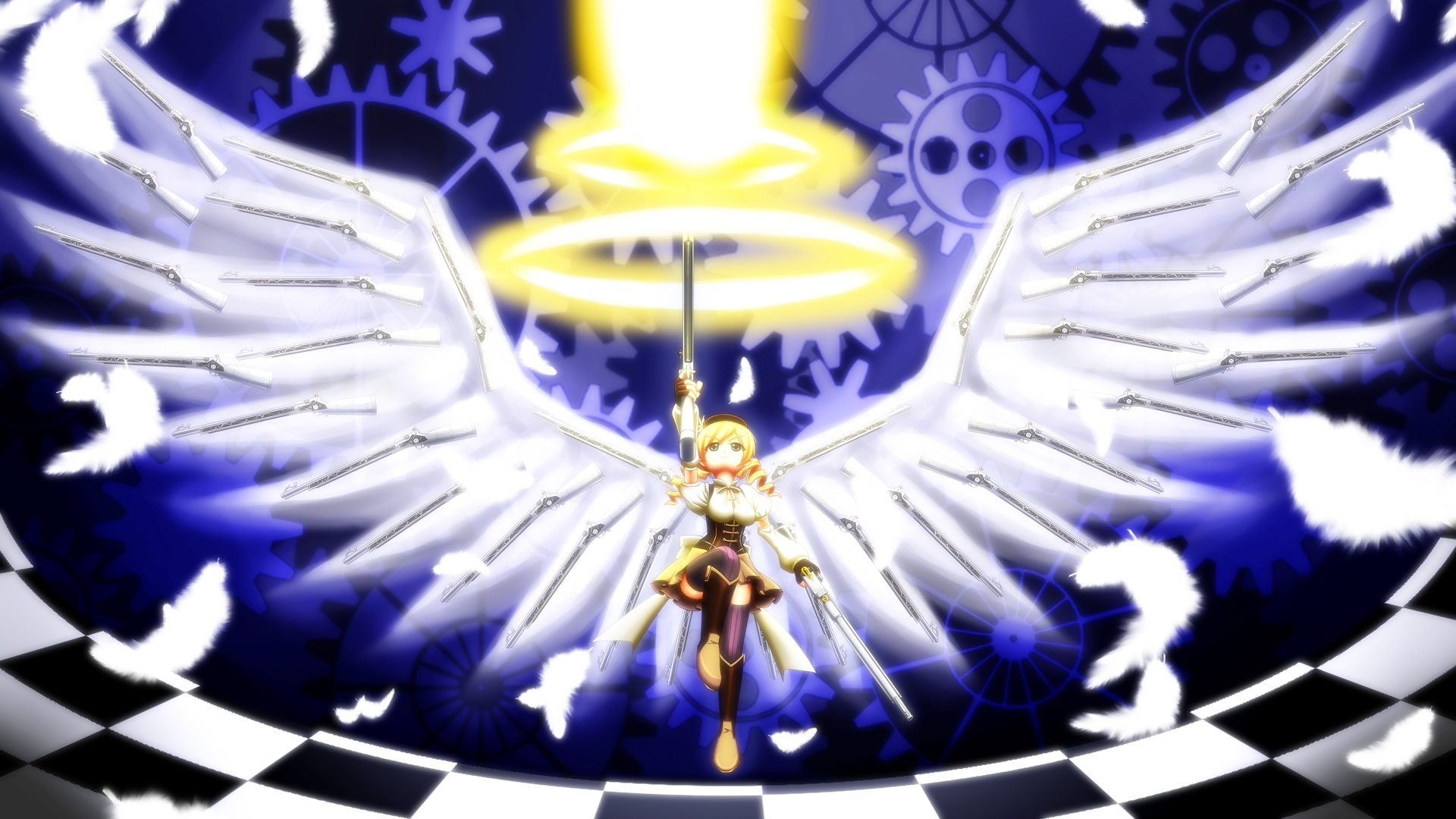 Mami Tomoe Wallpaper Blue - HD Wallpaper 