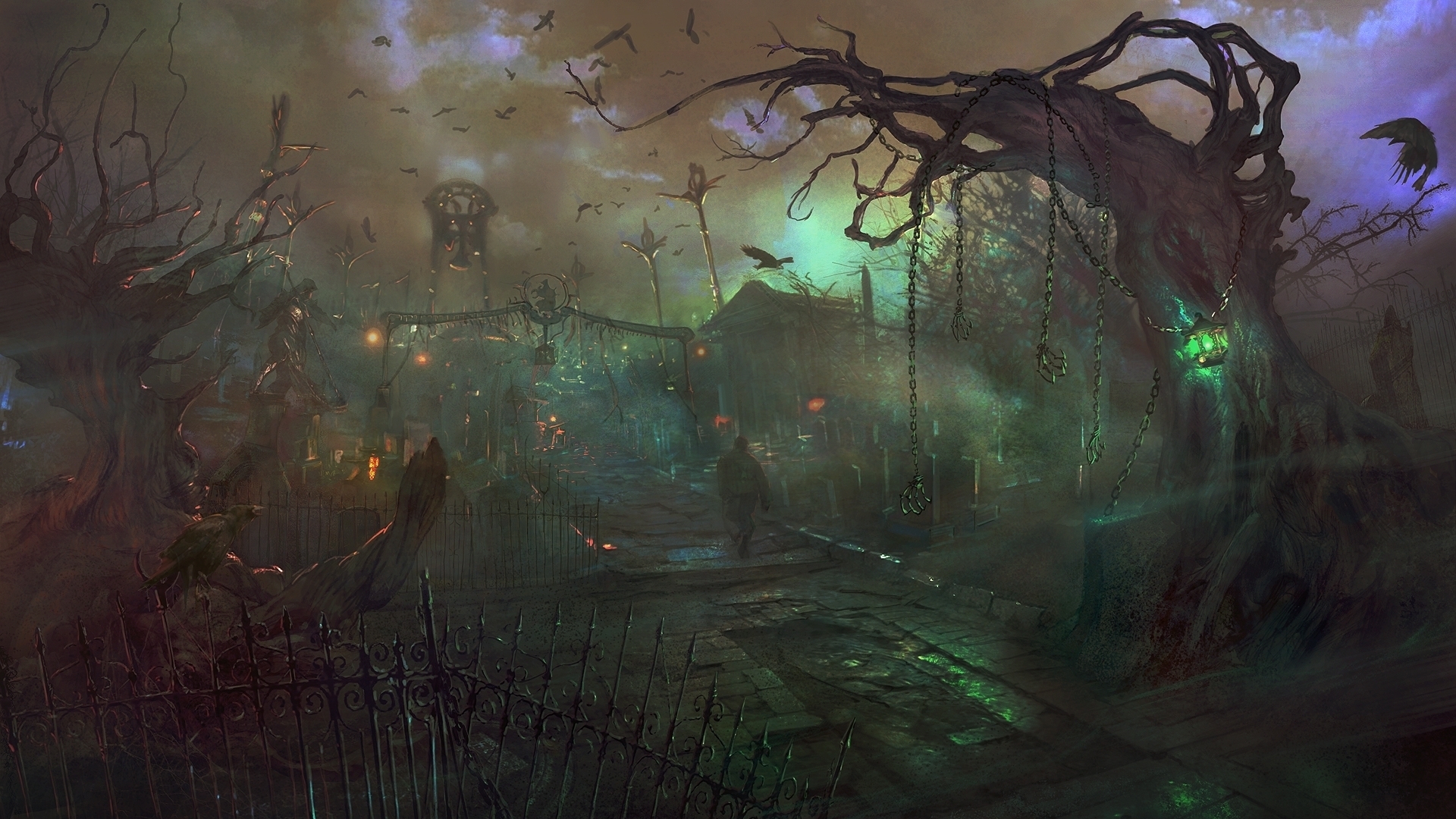 Fantasy Art Dragon Graveyard - HD Wallpaper 