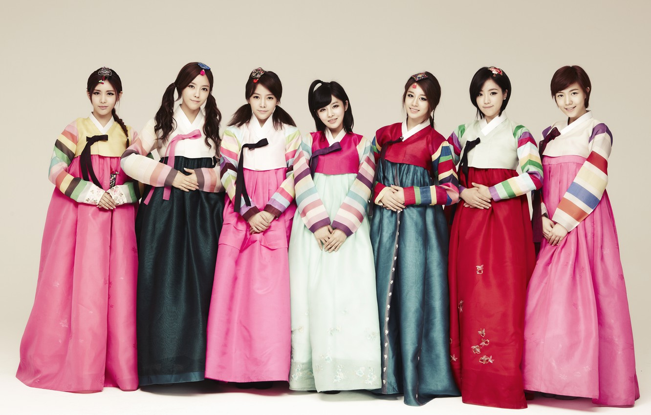 Photo Wallpaper Music, Girls, Asian Girls, South Korea, - Korea Południowa Stroje Ludowe - HD Wallpaper 