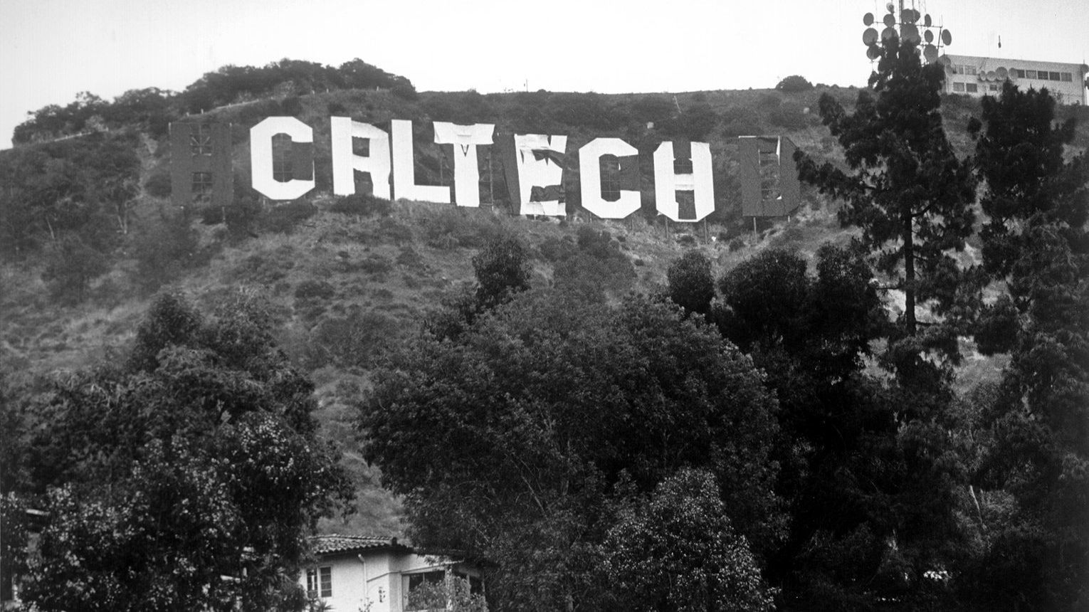 Logo Full Black - Caltech Hollywood Sign 1987 - HD Wallpaper 