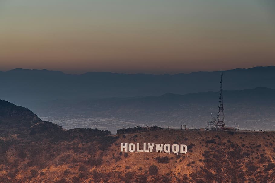 Hollywood Signage, Aerial Photography Of Hollywood - Hollywood Sign - HD Wallpaper 